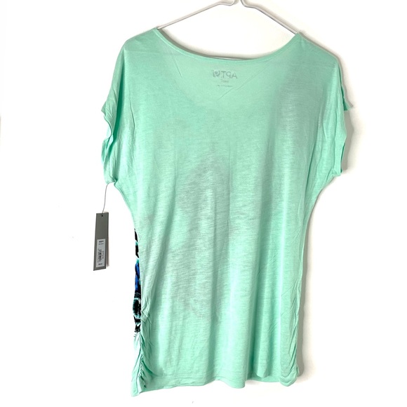 Apt. 9 Mint Green Blue Print Scoop Neck Top NWT - Picture 5 of 6